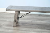Alpine - Banco con Tensor, Asiento de Madera - Gris