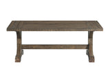Finn - 3 Piece Accent Trestle Table Set-Coffee Table & Two End Tables - Dark Walnut