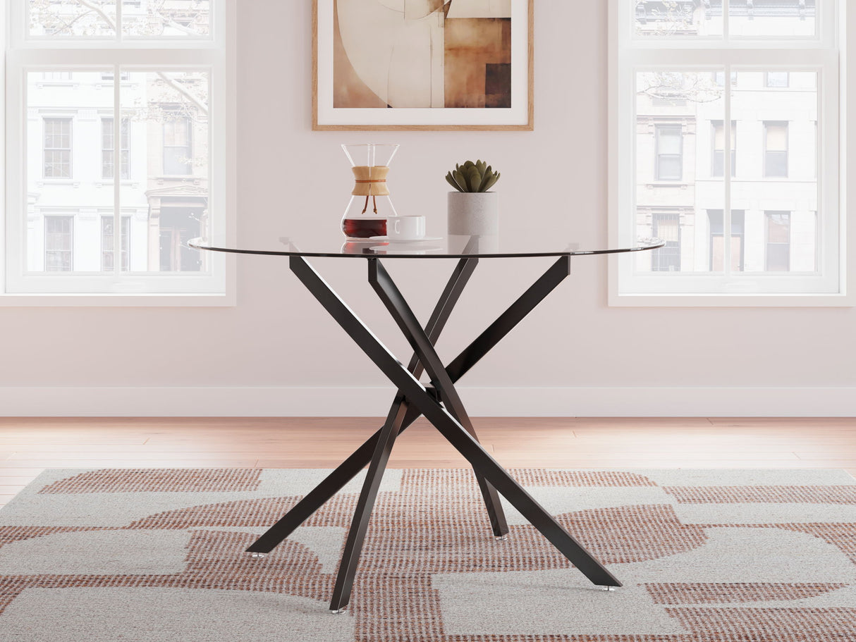 Pharwynn - 5 piezas - Mesa de comedor, 4 sillas laterales - Negro