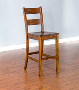 Tuscany - 40" Ladderback Chair With Wood Seat (Set of 2) - Vintage Mocha