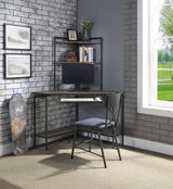 Brantley - Silla de oficina - Acabado roble antiguo y gris arena