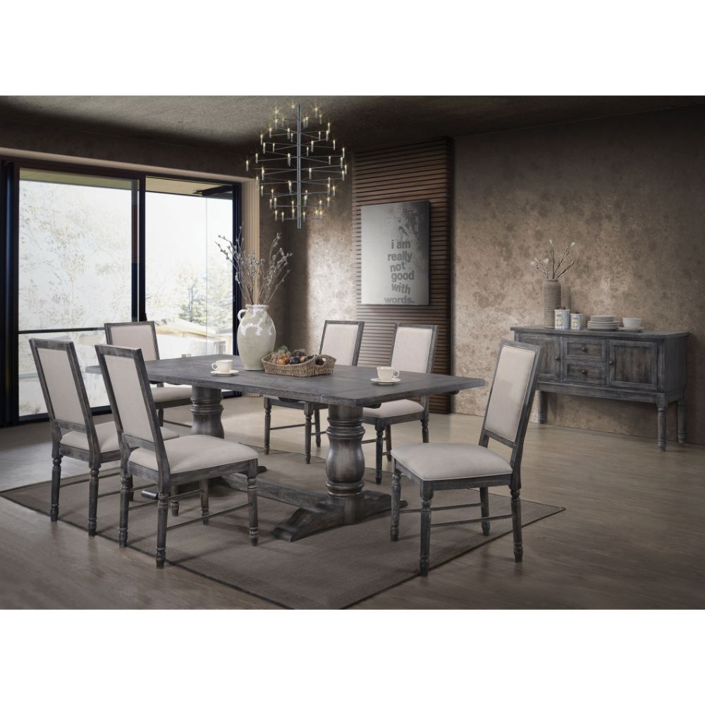 Leventis - Mesa de comedor - Gris envejecido - 30"