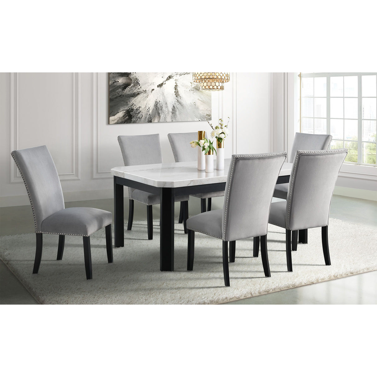 Francesca - Juego de comedor rectangular
