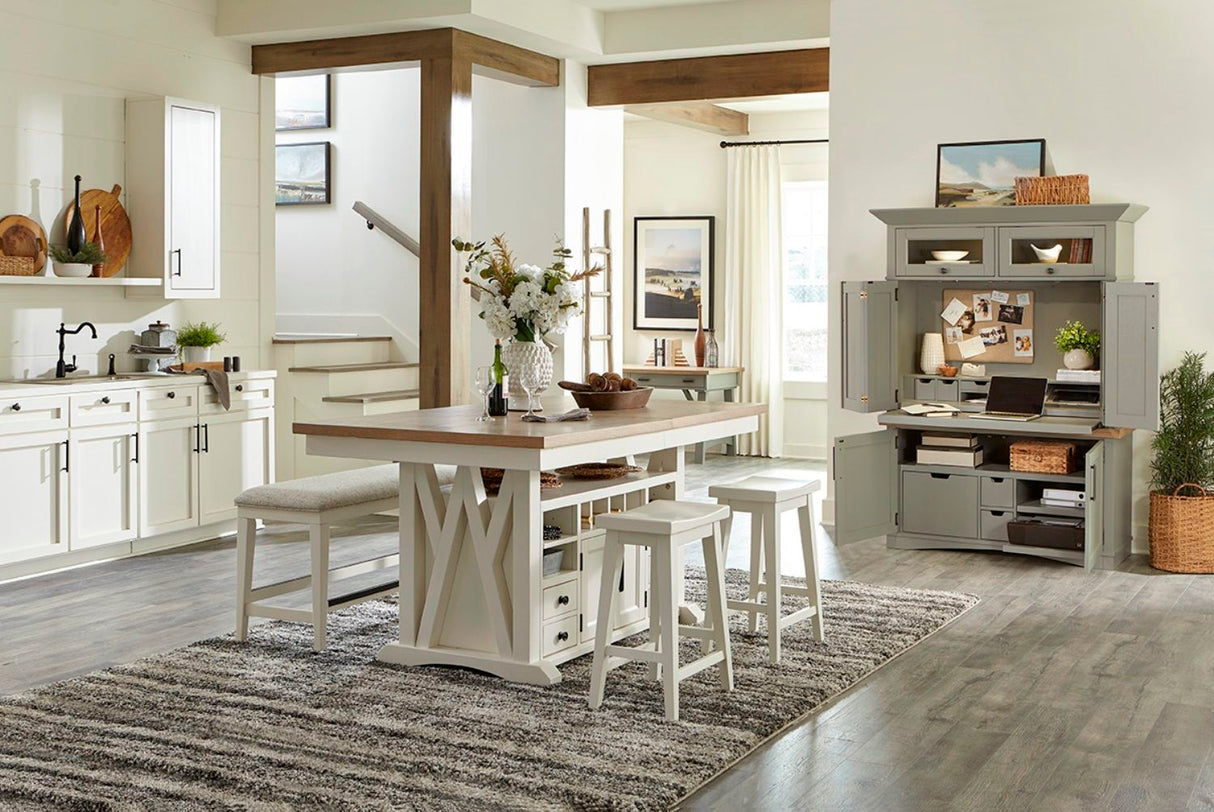 Americana Modern Dining - Upholstered Bench - Cotton alternate view 2