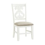 Silla con respaldo en espiral de madera - Stone (Juego de 2)