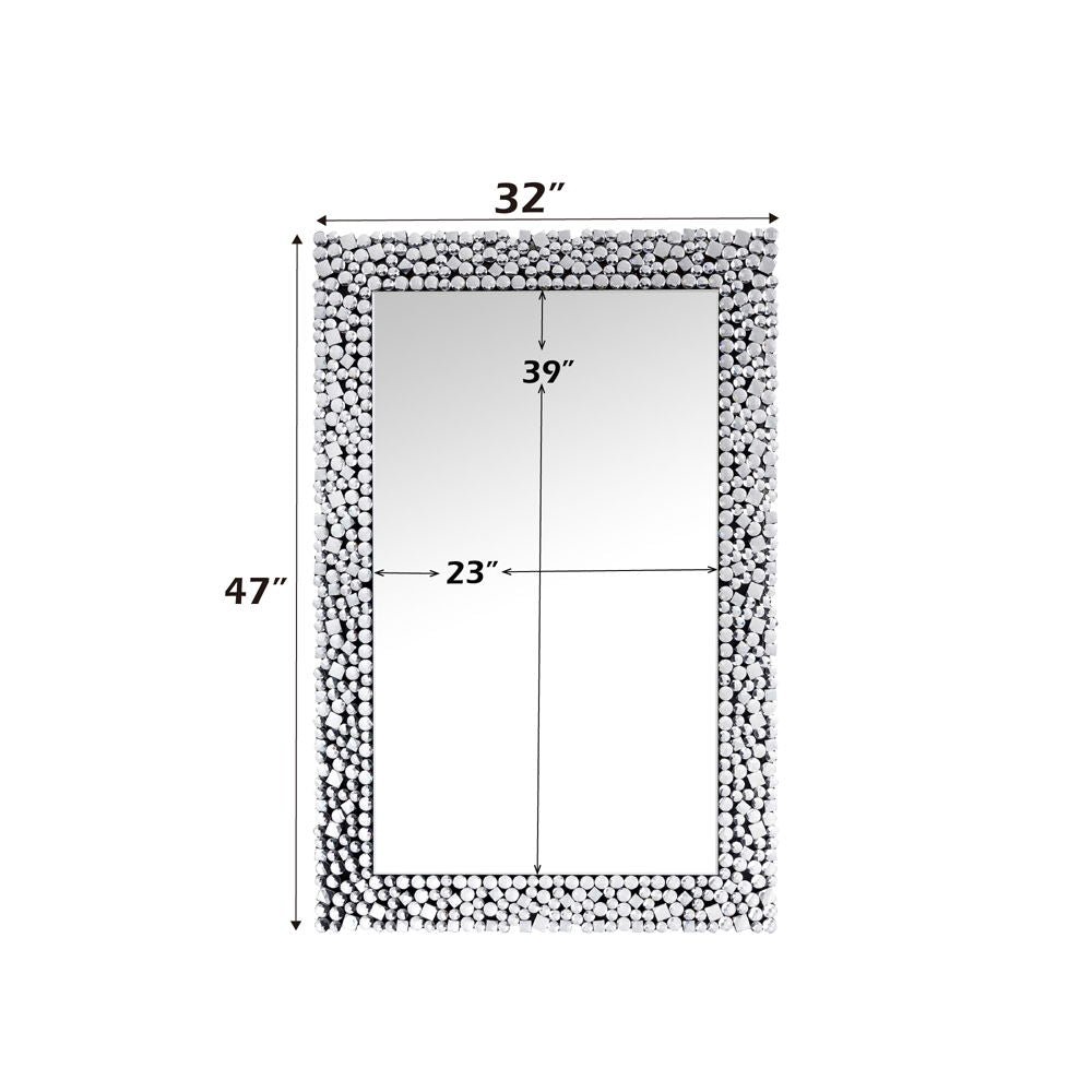 Kachina - Decoración de pared - Con espejo y gemas de imitación - 119 cm