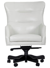 Dc#122 - Leather Desk Chair - Alabaster
