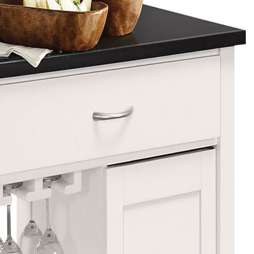 Ottawa - Carrito de cocina - Negro y blanco