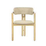 Sedona - Wood And Wicker Patio Dining Chair (Set of 2) - Natural / Brown