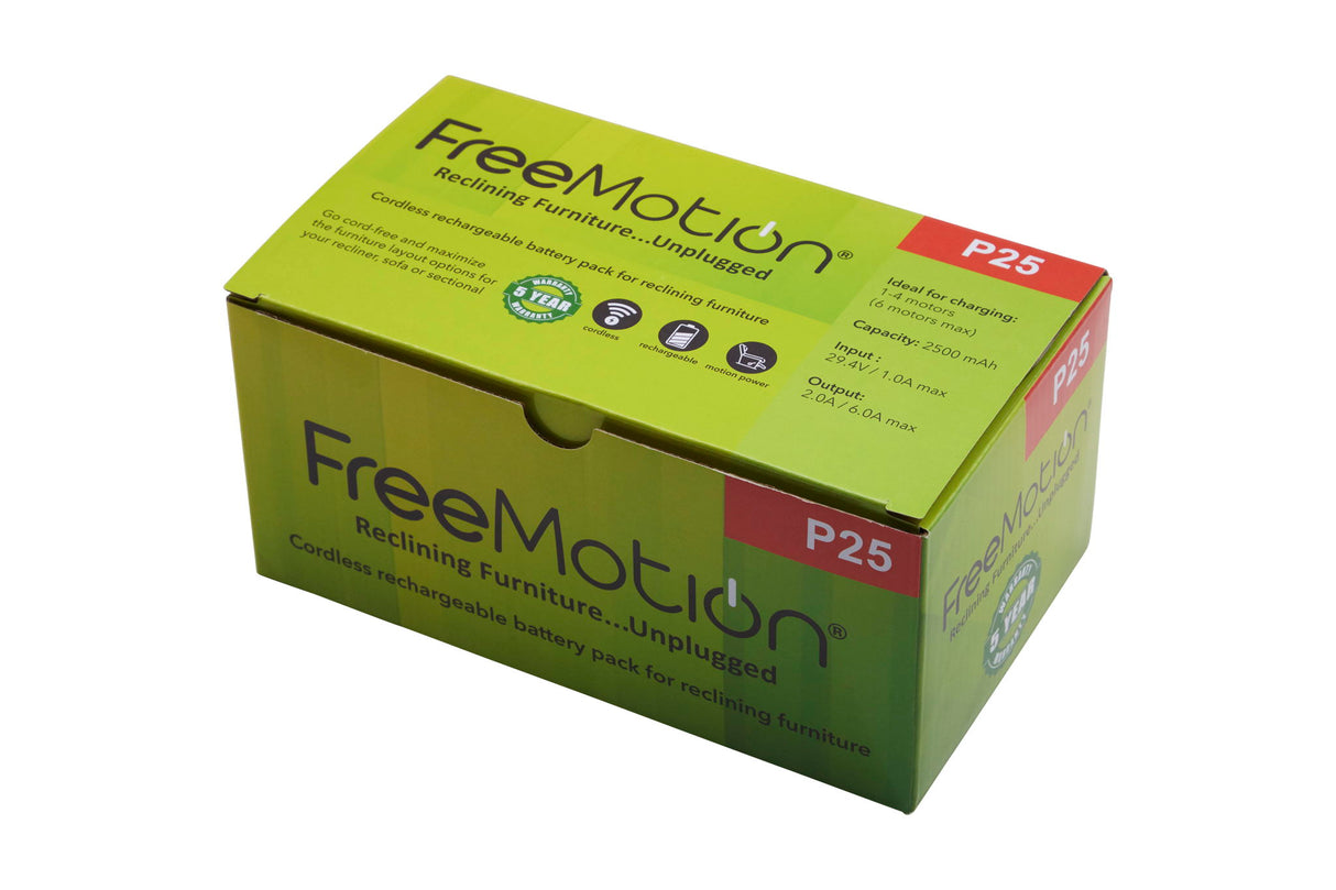 Freemotion - Batería de 2500 mAh y soporte universal - Negro