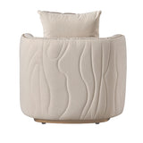 Gineverra - Accent Chair - Biscotti / Ivory Gold
