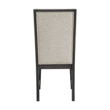 Axel - Silla de comedor tapizada (Juego de 2) - Gris claro / Espresso