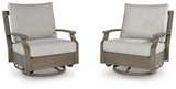 Rainier Ranch - Silla planeadora giratoria con cojín - Marrón / Beige
