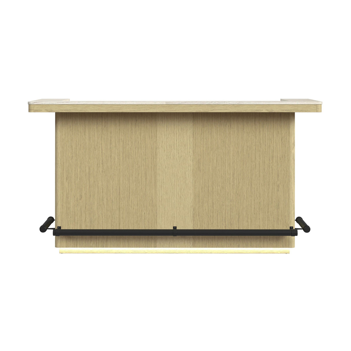 Cambrie - Mesa de bar con LED - Blanco roto y natural