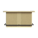 Cambrie - Mesa de bar con LED - Blanco roto y natural