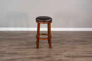 Tuscany - 30" Swivel Stool With Cushion Seat (Set of 2) - Vintage Mocha / Black