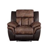 Jaylen - Reclinable - Microfibra Pulida Color Toffee y Espresso