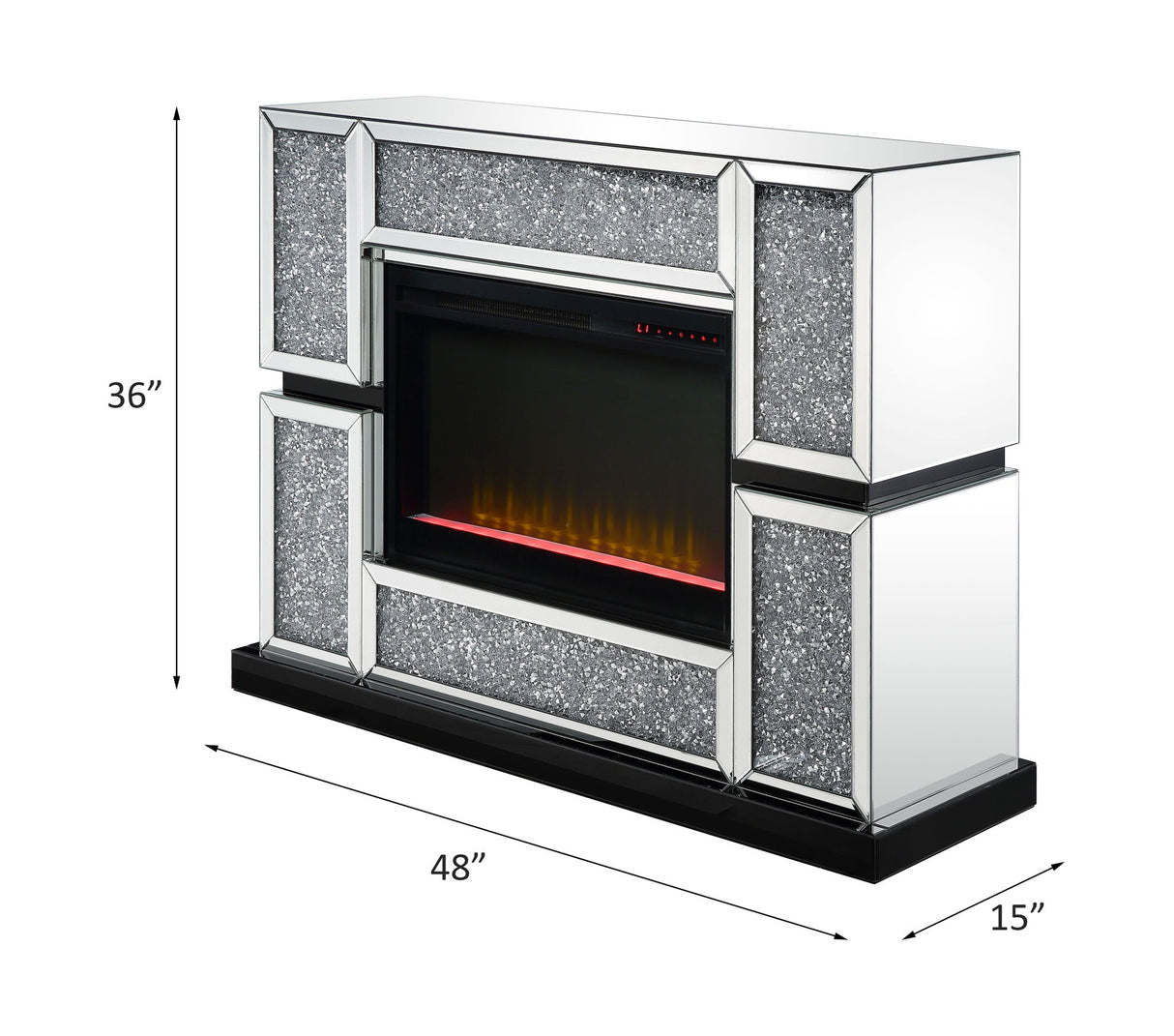 Noralie - Chimenea - Plateado Perla - 36"