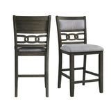 Amherst - Counter Side Chair With Fabric Cushion (Set of 2) - Gray Finish