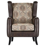 Elmbrook - Upholstered Rolled Arm Sofa Set With Intricate Wood