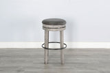 Alpine - Bar Swivel Stool, Cushion Seat (Set of 2) - Gray