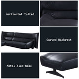 Maeko - Sectional Sofa - Dark Gray Top Grain Leather