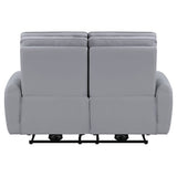 Jeromie - Power Motion Loveseat With USB Port - Gray Synthetic Leather