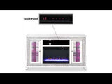 Noralie - 35" TV Stand With Fireplace & LED - Mirrored & Faux Diamonds