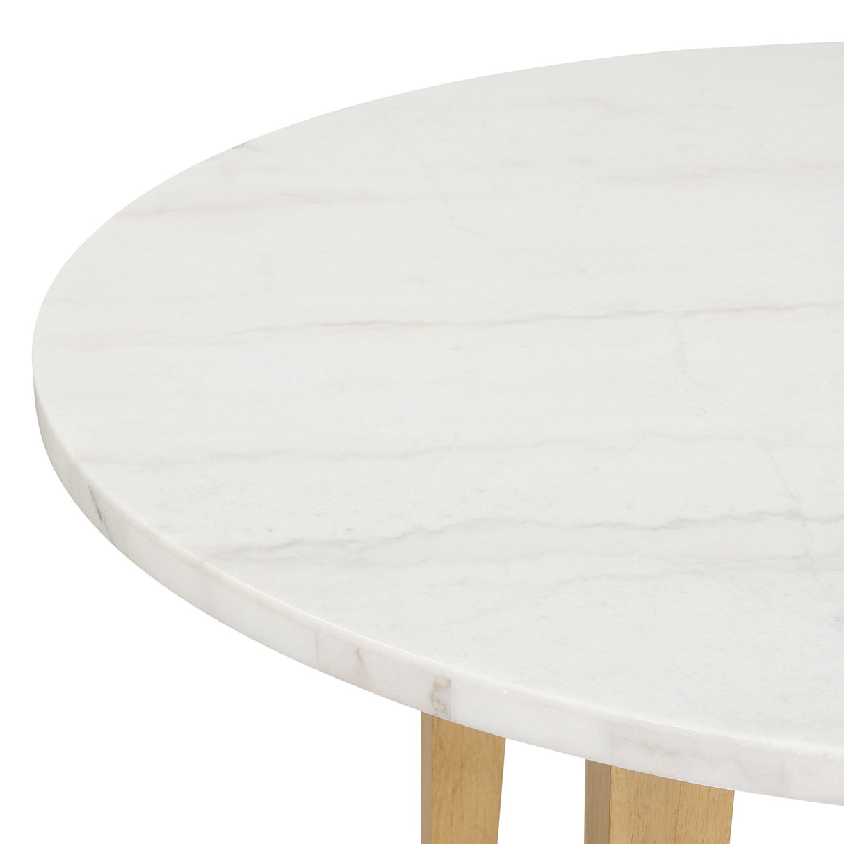 Mesa de comedor redonda con tablero de mármol Essence de 54"