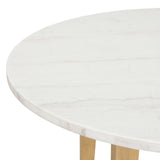 Mesa de comedor redonda con tablero de mármol Essence de 54"