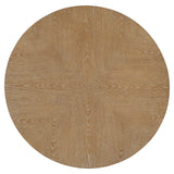 Escape - Cocktail Table Round With Shelf - Glazed Natural Oak / Black Metal Trim