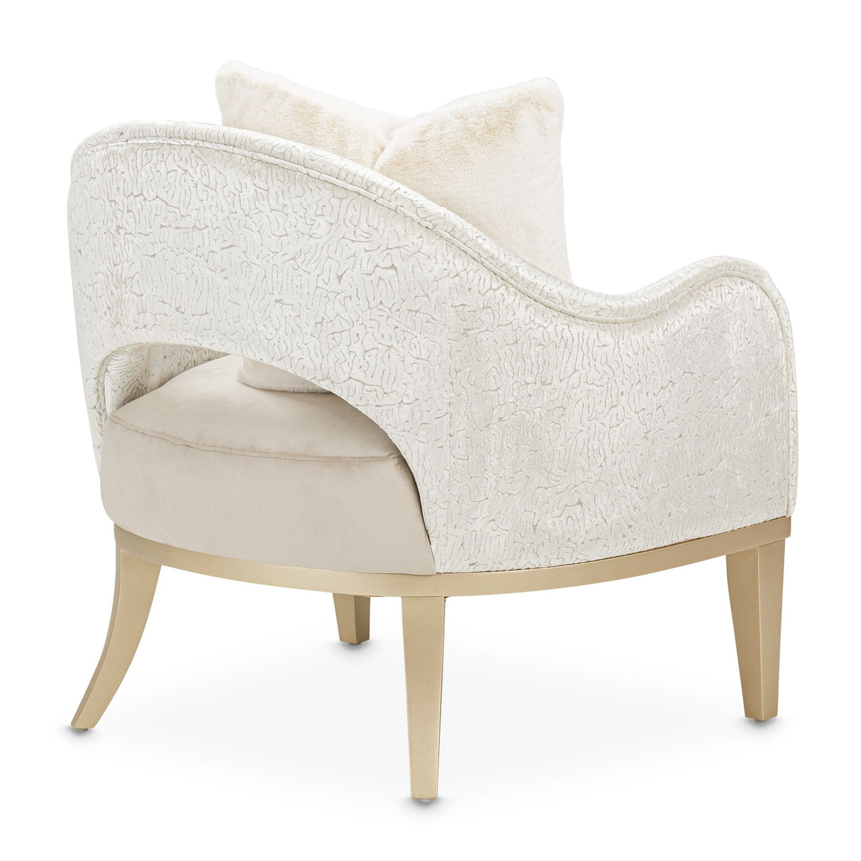 Yvette - Accent Chair - Porcini  / Medium Champagne