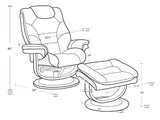 Monarch - Manual Reclining Swivel Chair and Ottoman