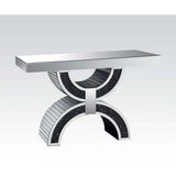 Nysa - Console Table With Faux Crystals - Mirrored