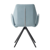 Segismunda - Silla Auxiliar Giratoria - Azul Claro y Negro