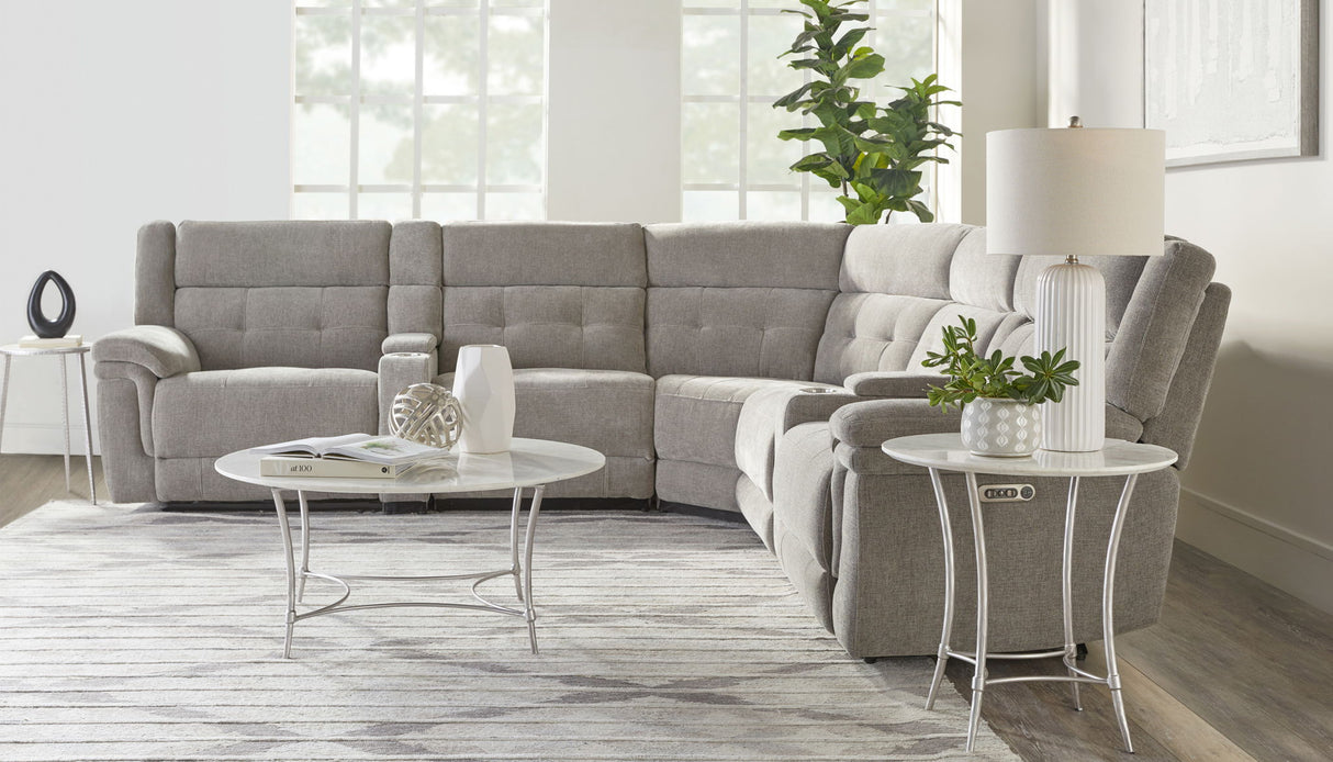 Richland - Seccional reclinable modular eléctrico con reposacabezas eléctricos ajustables
