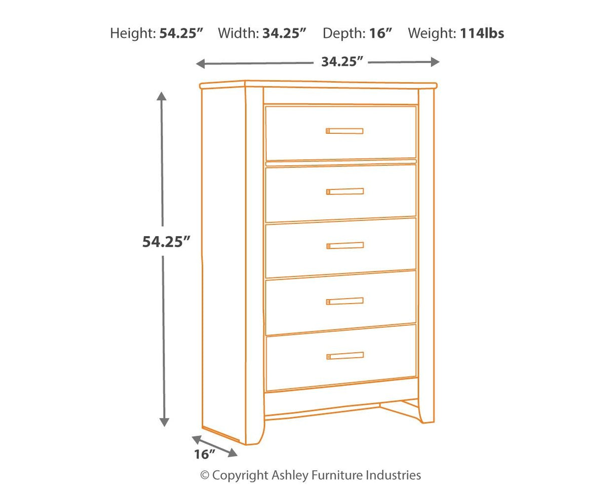 Brinxton - Five Drawer Chest - Charcoal