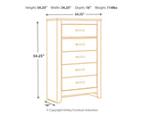 Brinxton - Five Drawer Chest - Charcoal