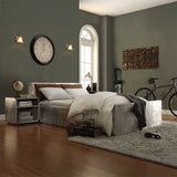 Brancaster - Cama Queen - Piel de grano superior y aluminio marrón retro