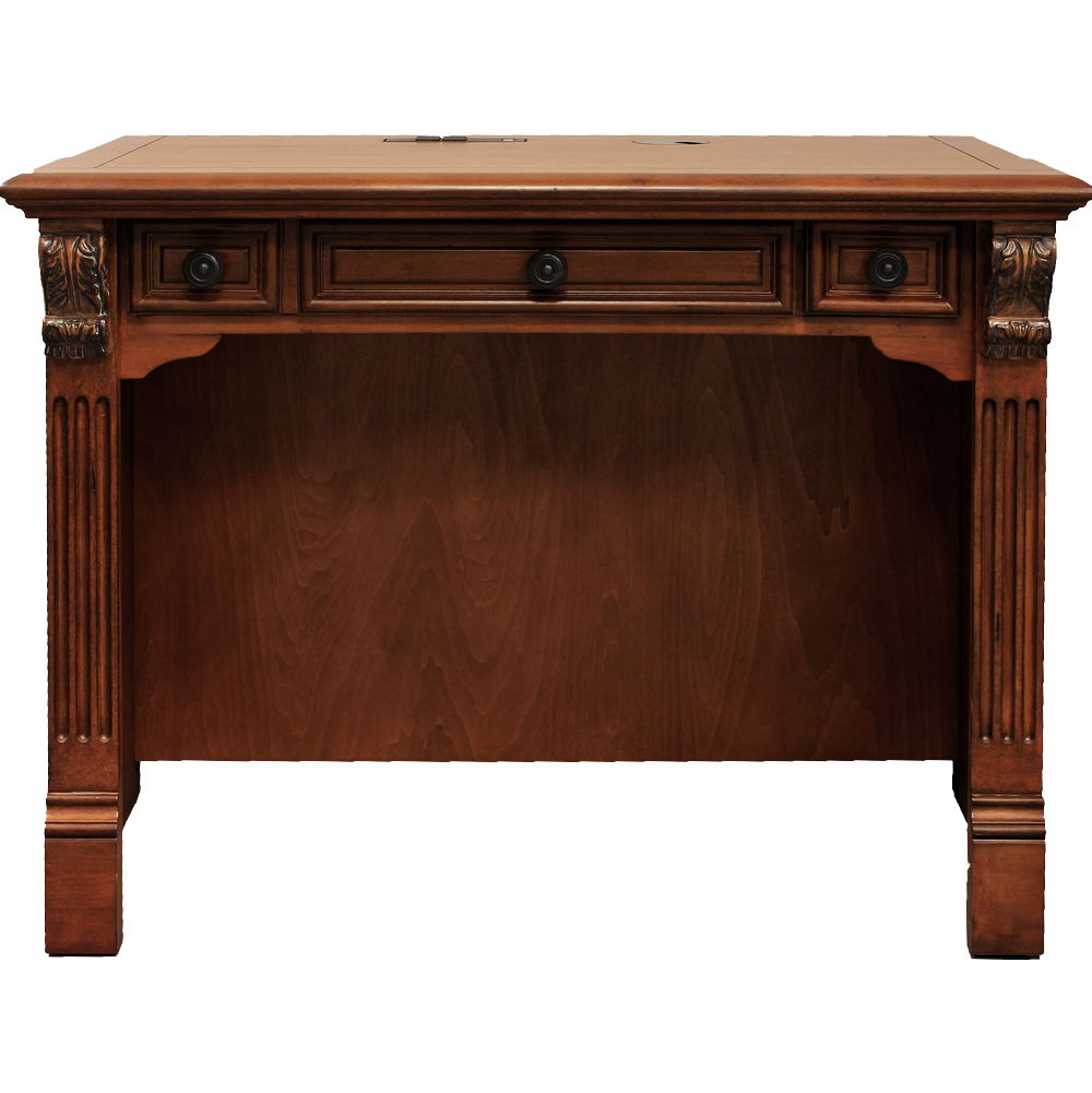 Huntington - Library Desk - Antique Vintage Pecan