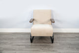 Nash Modern - Industrial Accent Chair With Metal Frame