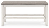 Robbinsdale - Dbl Counter Height Upholstered Dining Bench - Antique White
