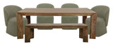 Crossings - Downtown Rectangular Dining Table With 4 Upholstered Chairs - Amber