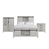 Scott - Juego de dormitorio con plataforma de almacenamiento
