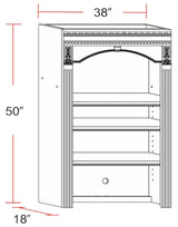 Huntington - Library Desk (2 Piece) - Antique Vintage Pecan