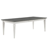 Katia - Mesa de Comedor con Extensible - Gris Rústico y Blanco Desgastado
