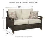 Paradise Trail - Medium Brown - Loveseat w/Cushion