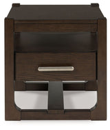 Breckington - Square End Table - Dark Brown