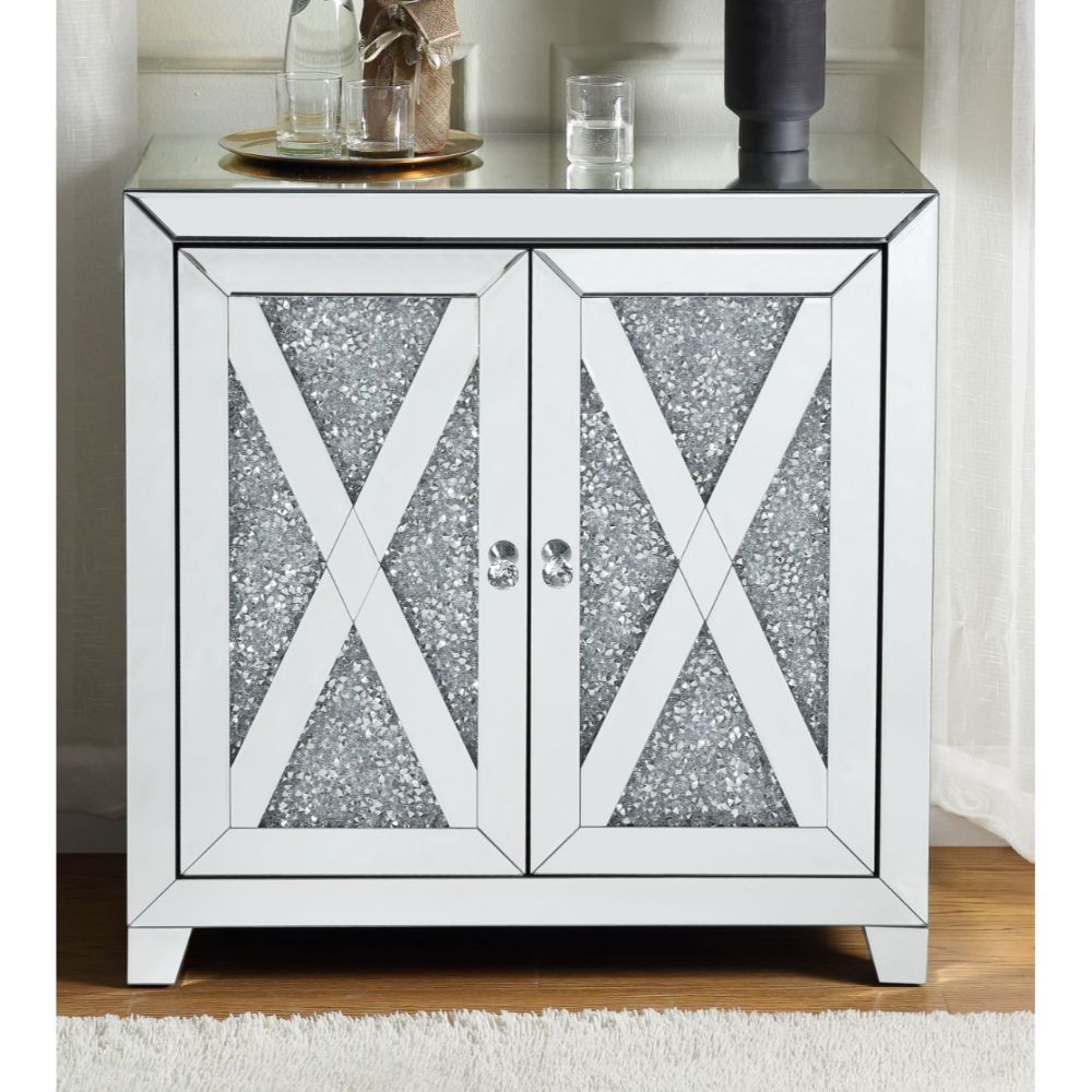 Noralie - Mesa auxiliar - Plata perla - Madera