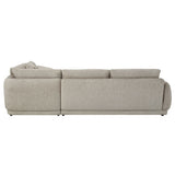 Jonina - Sectional Sofa With 4 Pillows - Beige Chenille